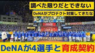 【DeNA】4選手と育成契約←『育成プロテクト対策』でルールを変更するべき？ [upl. by Refinne]