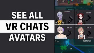 How To See All Avatars in VR chat Oculus Quest 2024 [upl. by Aihsekyw]