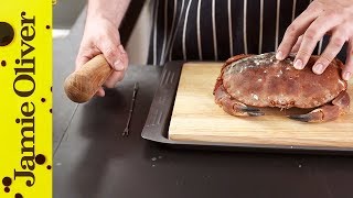 How To Prep Crab  Jamies Comfort Food  Pete Begg [upl. by Jaban668]