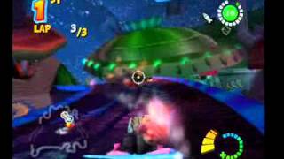 Crash Tag Team Racing 100 Walkthrough  45 Craters of Uranus [upl. by Levinson]