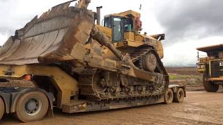 Transporting The Huge Caterpillar D11R Bulldozer  Fasoulas Heavy Transports [upl. by Meagher]