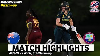 Australia vs West Indies 8th Warmup Match Highlights  T20 World Cup 2024  AUS vs WI Highlights [upl. by Dadelos186]