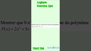 Exercice 224 Logique 1BACSM Maths [upl. by Ybor]