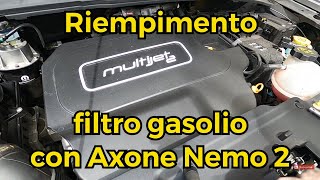 Sostituzione filtro gasolio Jeep Compass riempimento con Axone Nemo 2 TEXA [upl. by Atsirt]