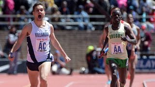 EPIC FINISH Villanova Win Penn Relays 4xMile Championship Over Oregon [upl. by Eckart]