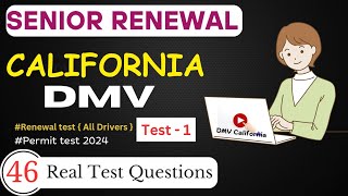 California Dmv Senior Written Test 2024  DMV Actual Test Paper  dmv California [upl. by Sheply]