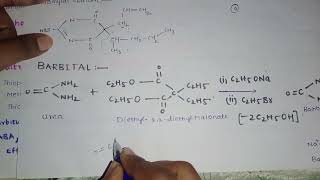 synthesis of barbitalbarbituratesunit4 DRUGS ACTING ON CNS [upl. by Broek]