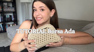 Tutorial Borsa Ada clutch bag uncinetto  Macrè Bag tutorial per principianti [upl. by Dulcea]