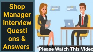 Shop Manager Interview Questions amp Answers  English Speaking Conversationjob [upl. by Tara984]