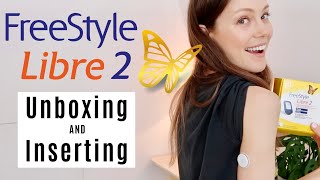 Freestyle Libre 2 Unboxing  Insertion  Shes Diabetic [upl. by Publea]