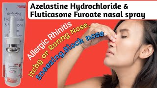 Azelastine Hydrochloride amp Fluticasone Furoate nasal spray Use How to apply Side Effects In Hindi [upl. by Cynthla]