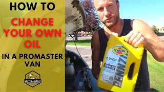 How to Change the Oil in a Ram Promaster Easy DIY to Save Money for Vanlife Maintenance [upl. by Brandice186]