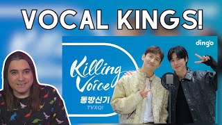 Reacting to TVXQ on dingo Killing Voice [upl. by Frazier]