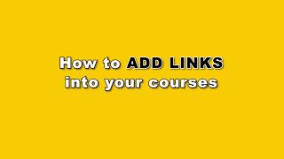 Adding Links to Your Course [upl. by Erlin439]