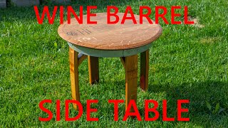 Wine Barrel Side Table Part 1 [upl. by Aicinad905]