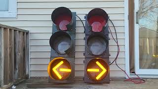 3section Left amp Right Turn Flashing Yellow Arrow Signals [upl. by Addi911]