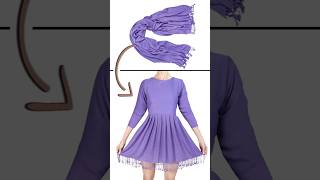 How to transform an old scarf into a dress Miarti 🧵✂️ [upl. by Nyberg]