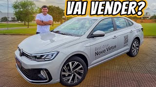 Volkswagen Virtus Highline 2023  Ficou mais BONITO e ganhou EQUIPAMENTOS diferente do Polo [upl. by Pepe]