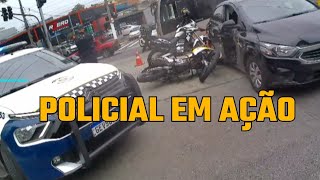 Policial em ação mas saiu errado a perseguição [upl. by Idorb]