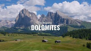 Dolomites from Above Soaring Over the Three Peaks Alpe di Siusi and Seceda  4K Drone Footage [upl. by Anelej]