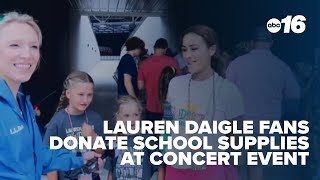 Lauren Daigles concert in Macon combines fun with charity as fans donate school supplies [upl. by Pansy357]