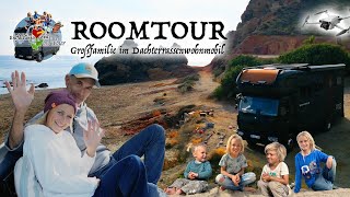 Roomtour  Großfamilie im Dachterrassenwohnmobil [upl. by Atis]