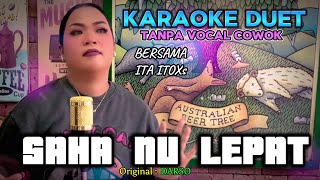 SAHA NU LEPAT  DARSO  KARAOKE DUET TANPA VOCAL COWOK  BERSAMA ITA ITOXS [upl. by Farand]