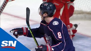 Zach Werenski Sets Blue Jackets Franchise Record With 17th Goal Of Season [upl. by Meade]