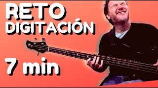 EJERCICIOS DIGITACIÓN Bajo • RETO 7 minutos • Practica conmigo • Aprender a tocar el bajo [upl. by Rofotsirk]