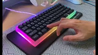 Krush65 PC Hyperglide Brown w GMK WOB Oring  Alu Weight [upl. by Kciregor798]