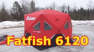 Ice Fishing  Setting Up The Eskimo Fatfish 6120 [upl. by Luapnoj]