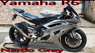 Yamaha R6 2008 Nardo Gray sound Scorpion Gp1 moto nardogrey yamaha yamahar6 [upl. by Ayihsa]