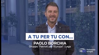 A TU PER TU CON Paolo Borchia capodelegazione Lega Patrioti per lEuropa [upl. by Eilarol]