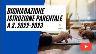 Dichiarazione Istruzione Parentale  As 20222023  Erika Di Martino [upl. by Phenica]