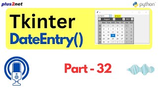 Python Tkinter PythonGUI Implementing Date Picker with tkcalendars DateEntry Widget [upl. by Eaver]