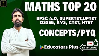 BPSC 40 Mathematics Important Concepts With practice bpsctre4 educatorsplus [upl. by Cassandra27]