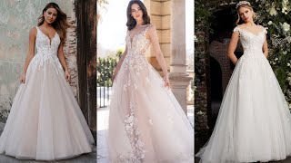 200 Beautiful Wedding Dresses for 2024  Aline Dresses Mermaids  winter wedding dress for girls [upl. by Atinej809]