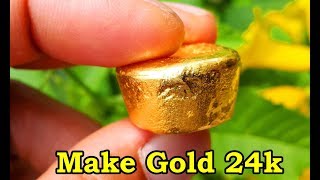 How to make gold 24k Teach process gold refining 9999 tips refine gold scrap fine gold recovery [upl. by Loraine]