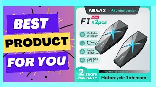 Best ASMAX F1 Motorcycle Intercom Helmet Bluetooth Headset Review [upl. by Burleigh]