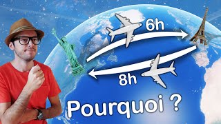 Pourquoi les vols Paris NewYork sont plus longs à laller quau retour [upl. by Alekehs176]