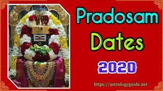 Pradosham Dates 2020 [upl. by Rudolfo]