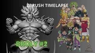 ZBrushTimelapseBroly 2 pelo y ropa [upl. by Etiragram145]