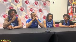 Carver VoTech boys basketball press conference Maryland Class 2A state final 031624 [upl. by Dave]