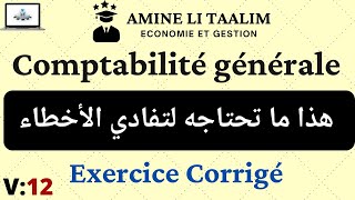 Comptabilité générale Débutant  Exercice Corrigé [upl. by Nitsirt]