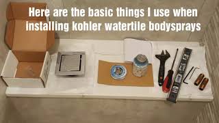 Installing a kohler watertile bodyspray [upl. by Acinet]