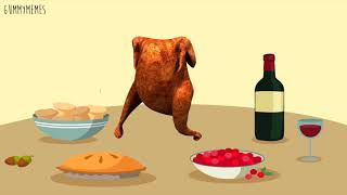 Thanksgiving Turkey Dancing To Gummy Ninja  Weird Random MASHUP Gummy Bear Song [upl. by Yojenitsirk]