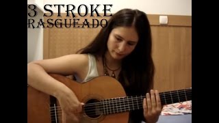 How to play 3 stroke rasgueado guitar lesson ✔ [upl. by Hafital]