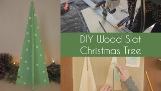 DIY Wood Slat Christmas Tree [upl. by Nailluj]