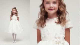 Ivory Lace Organza flower girl dress [upl. by Gracia]