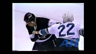 NHL Nov 17 1992 San Jose Sharks v Los Angeles Kings R Lyndon Byers v Warren Rychel [upl. by Adur]